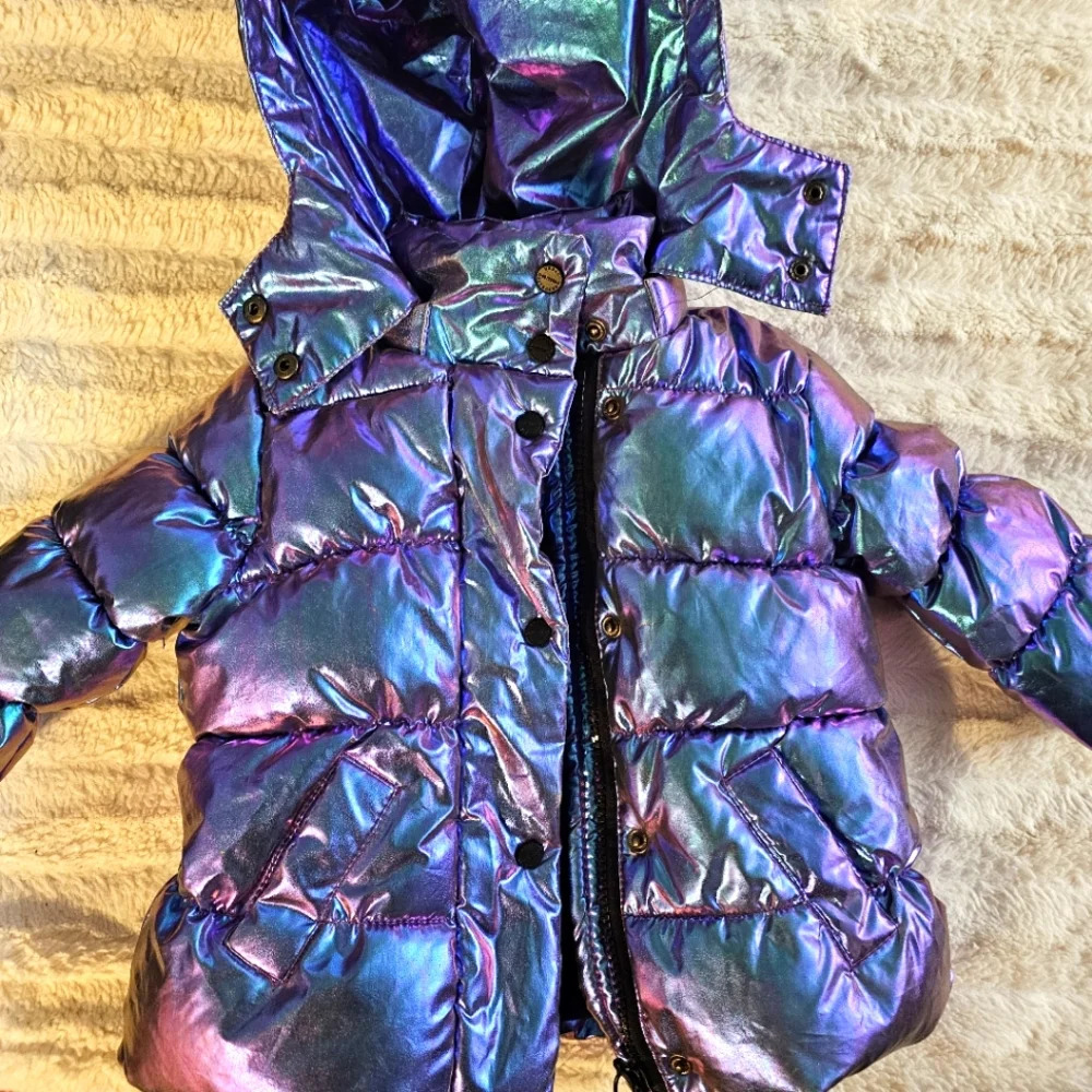 Urban republic 12 month toddler girl's iridescent opal puffer jacket